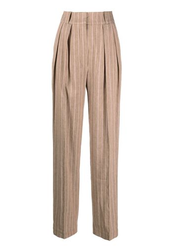 The Mannei high-waisted tapered trousers - Toni neutri