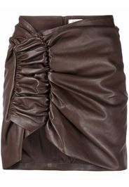 The Mannei Wishaw ruched mini skirt - Marrone