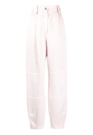 The Mannei Volterra high-waisted satin trousers - Rosa