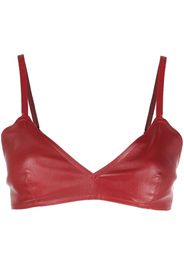 The Mannei Sierra leather cropped tank top - Rosso