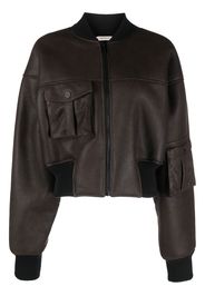 The Mannei Bomber crop - Marrone