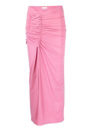 The Mannei asymmetric-design maxi skirt - Rosa