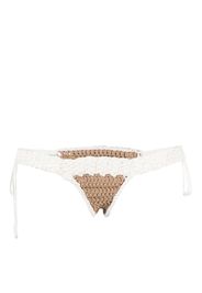 The Mannei crochet-knit bikini bottom - Bianco