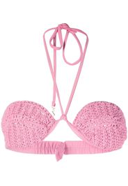 The Mannei Rio crochet-knit bikini top - Rosa
