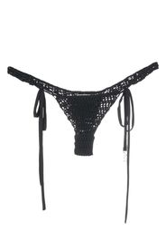 The Mannei crochet-knit bikini bottom - Nero
