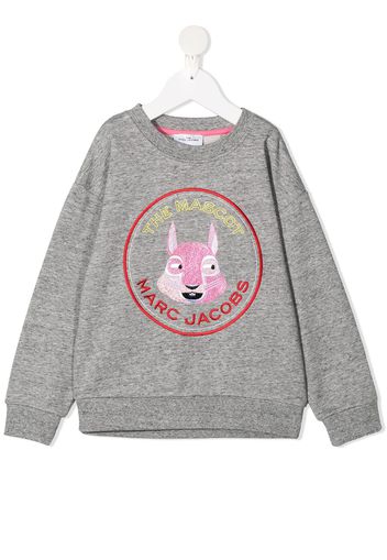 The Marc Jacobs Kids Felpa con ricamo - Grigio