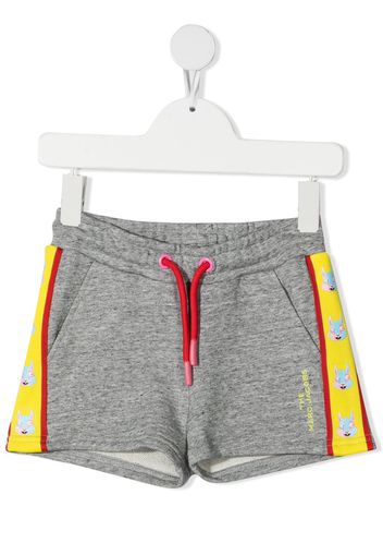 The Marc Jacobs Kids Mascot motif print track shorts - Grigio