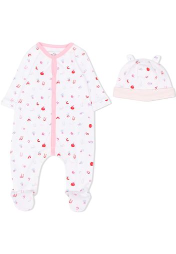 The Marc Jacobs Kids Set tutina e berretto con logo - Bianco