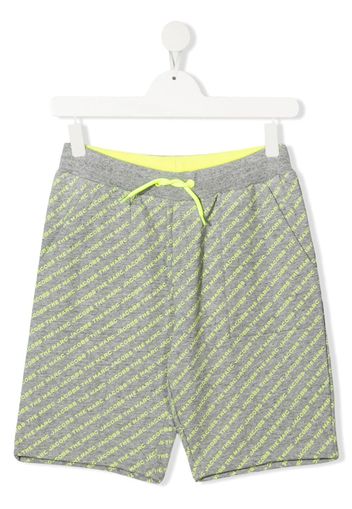 The Marc Jacobs Kids TEEN logo-print track shorts - Grigio