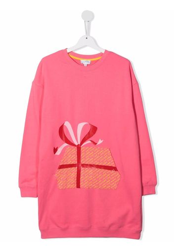 The Marc Jacobs Kids TEEN gift-print long-sleeve dress - Rosa