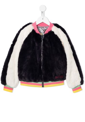 The Marc Jacobs Kids Bomber con bordo a righe - Blu