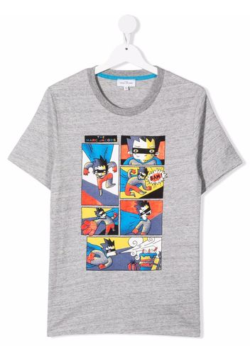 The Marc Jacobs Kids TEEN cartoon-print cotton T-Shirt - Grigio