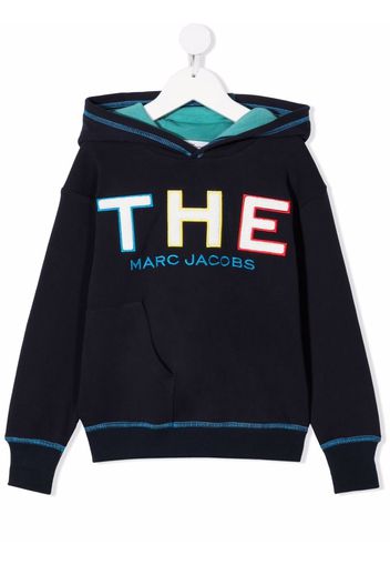 The Marc Jacobs Kids logo embroidered hoodie - Blu