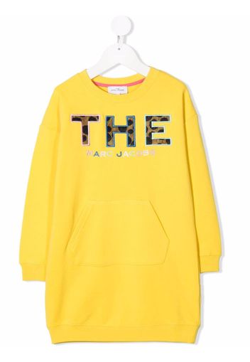 The Marc Jacobs Kids logo patch sweatshirt dress - Giallo