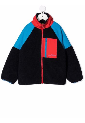 The Marc Jacobs Kids logo colour-block bomber jacket - Nero