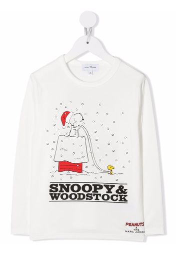 The Marc Jacobs Kids x Peanuts Snoopy & Woodstock print top - Bianco