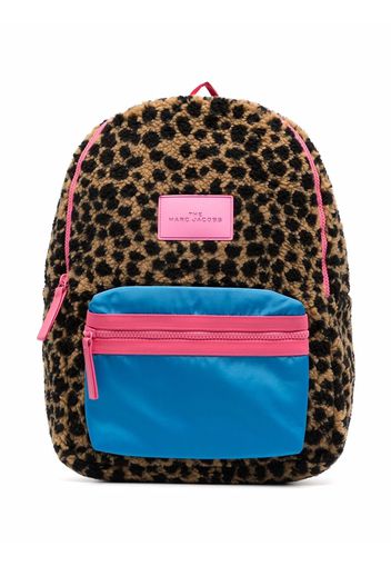 The Marc Jacobs Kids cheetah-print backpack - Marrone