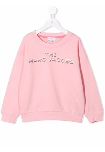 The Marc Jacobs Kids logo crew-neck sweatshirt - Rosa