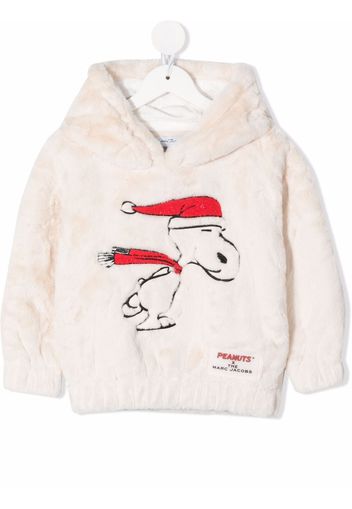 The Marc Jacobs Kids Snoopy faux-fur hoodie - Toni neutri