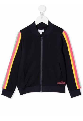 The Marc Jacobs Kids zip-up striped bomber jacket - Blu