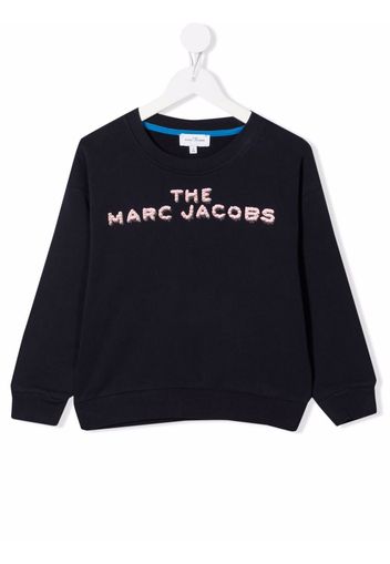 The Marc Jacobs Kids logo-print cotton sweatshirt - Blu