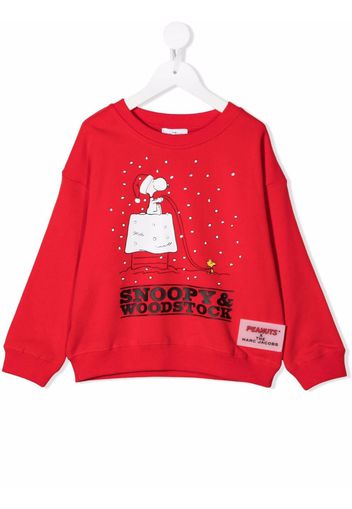 The Marc Jacobs Kids Snoopy-print cotton sweatshirt - Rosso