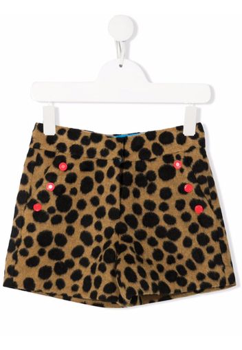 The Marc Jacobs Kids leopard print shorts - Marrone