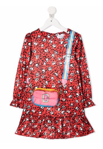 The Marc Jacobs Kids logo-print long-sleeved dress - Rosso