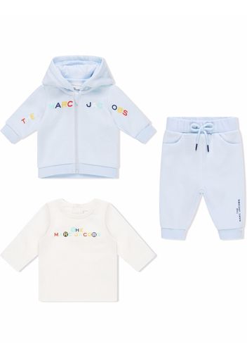 The Marc Jacobs Kids logo-print long-sleeve top tracksuit set - Blu