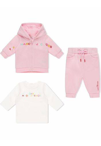 The Marc Jacobs Kids logo-print long-sleeve top tracksuit set - Rosa