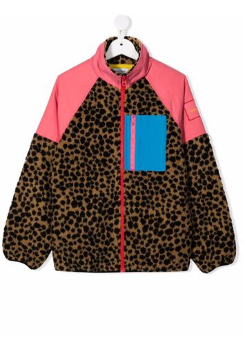 The Marc Jacobs Kids TEEN panelled colour-block jacket - Marrone