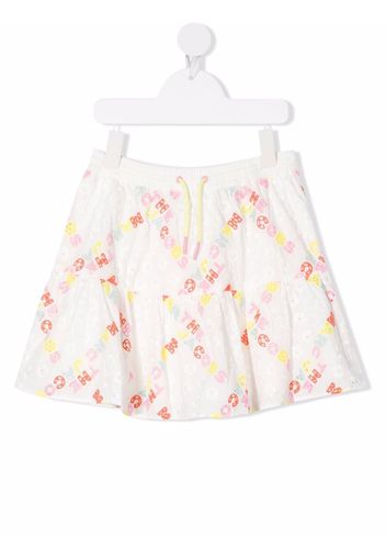 The Marc Jacobs Kids broderie-anglaise tiered miniskirt - Bianco