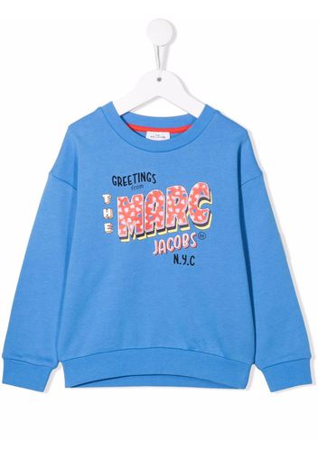 The Marc Jacobs Kids logo-print sweatshirt - Blu