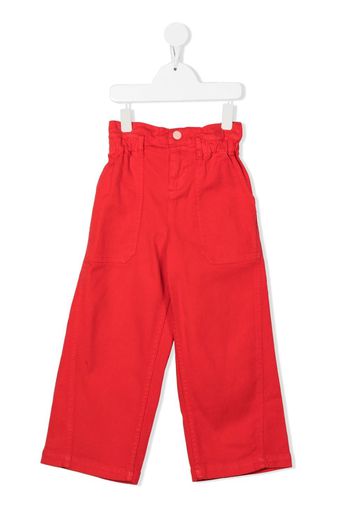 The Marc Jacobs Kids patch-detail wide-leg trousers - Rosso