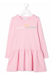 The Marc Jacobs Kids logo-print long-sleeved dress - Rosa