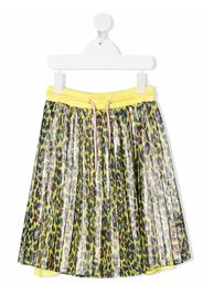 The Marc Jacobs Kids leopard-print pleated skirt - Giallo