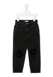 The Marc Jacobs Kids Jeans dritti con ricamo - Nero