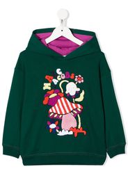 The Marc Jacobs Kids graphic-embroidered fleece hoodie - Verde