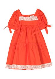 The middle daughter Know Full Well lace-trimmed puff-sleeve dress - Arancione