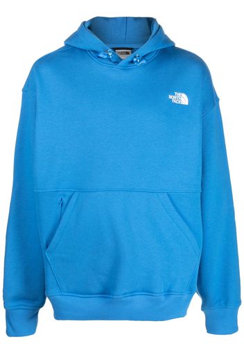 The North Face embroidered-logo long-sleeve hoodie - Blu