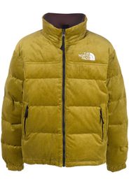 The North Face logo-embroidered corduroy padded jacket - Verde