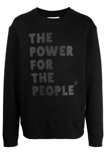 The Power for the People Felpa con stampa - Nero