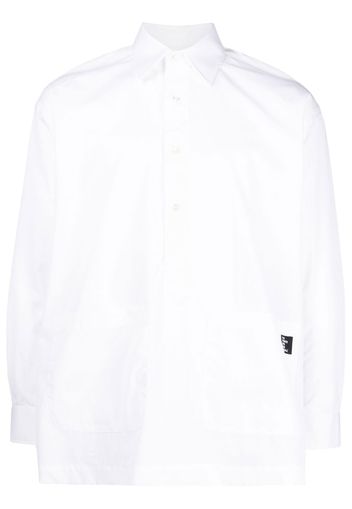 The Power for the People logo-patch detail shirt - Bianco