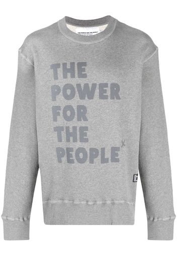 The Power For The People Felpa con stampa - Grigio