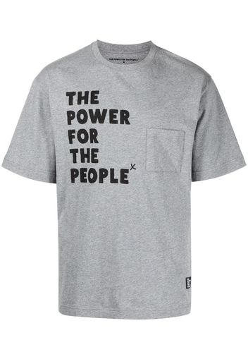 The Power For The People T-shirt con stampa - Grigio