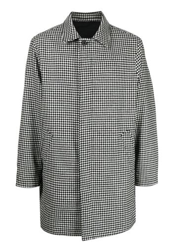 The Power For The People wool dogtooth pattern coat - BLACK/WHITE