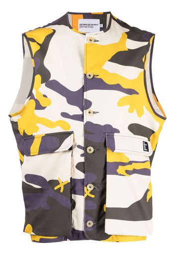 The Power For The People x Levi Kiss Camo cotton gilet - Toni neutri