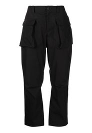 The Power For The People flap-pocket straight-leg trousers - Nero