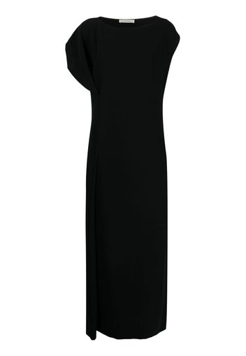 The Row Blathine asymmetric midi dress - Nero