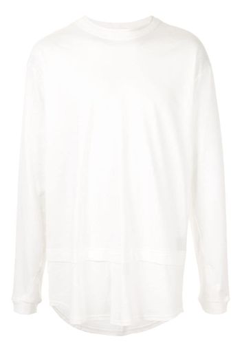 layered hem long sleeve top